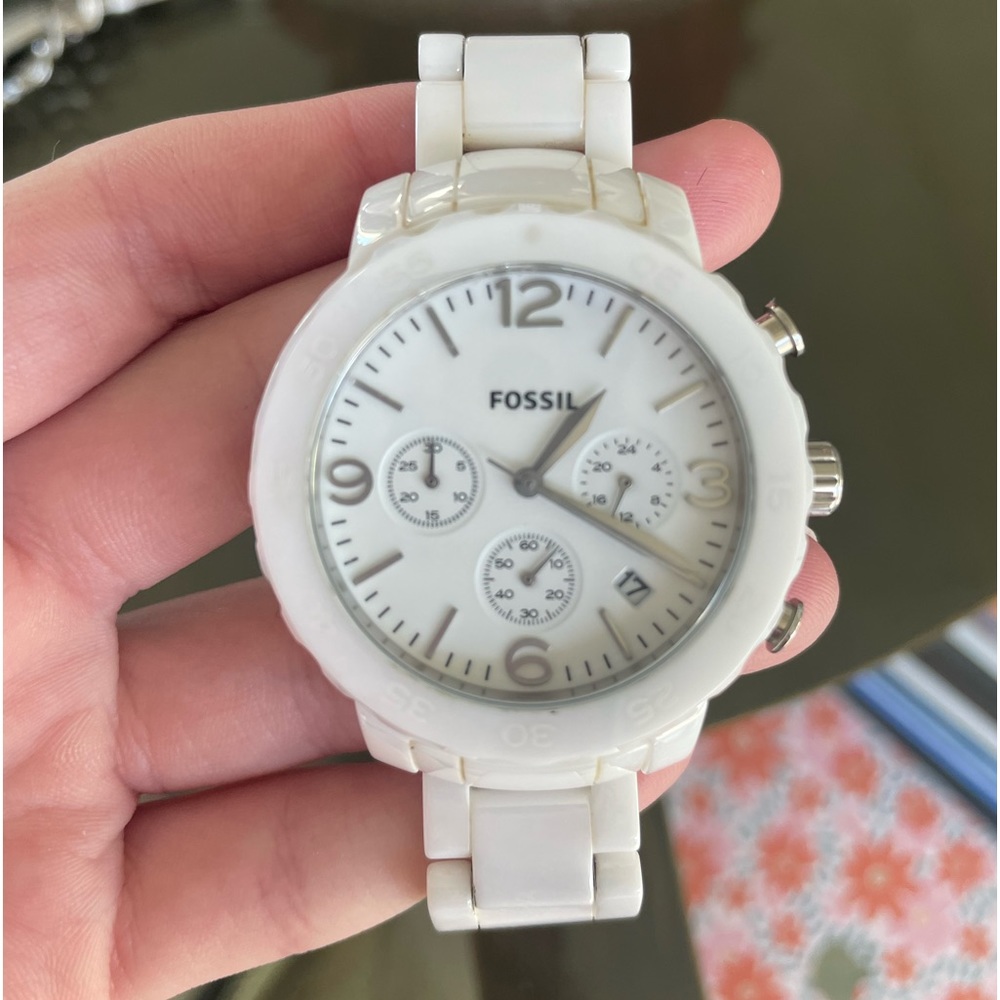 Fossil White Ceramic Watch